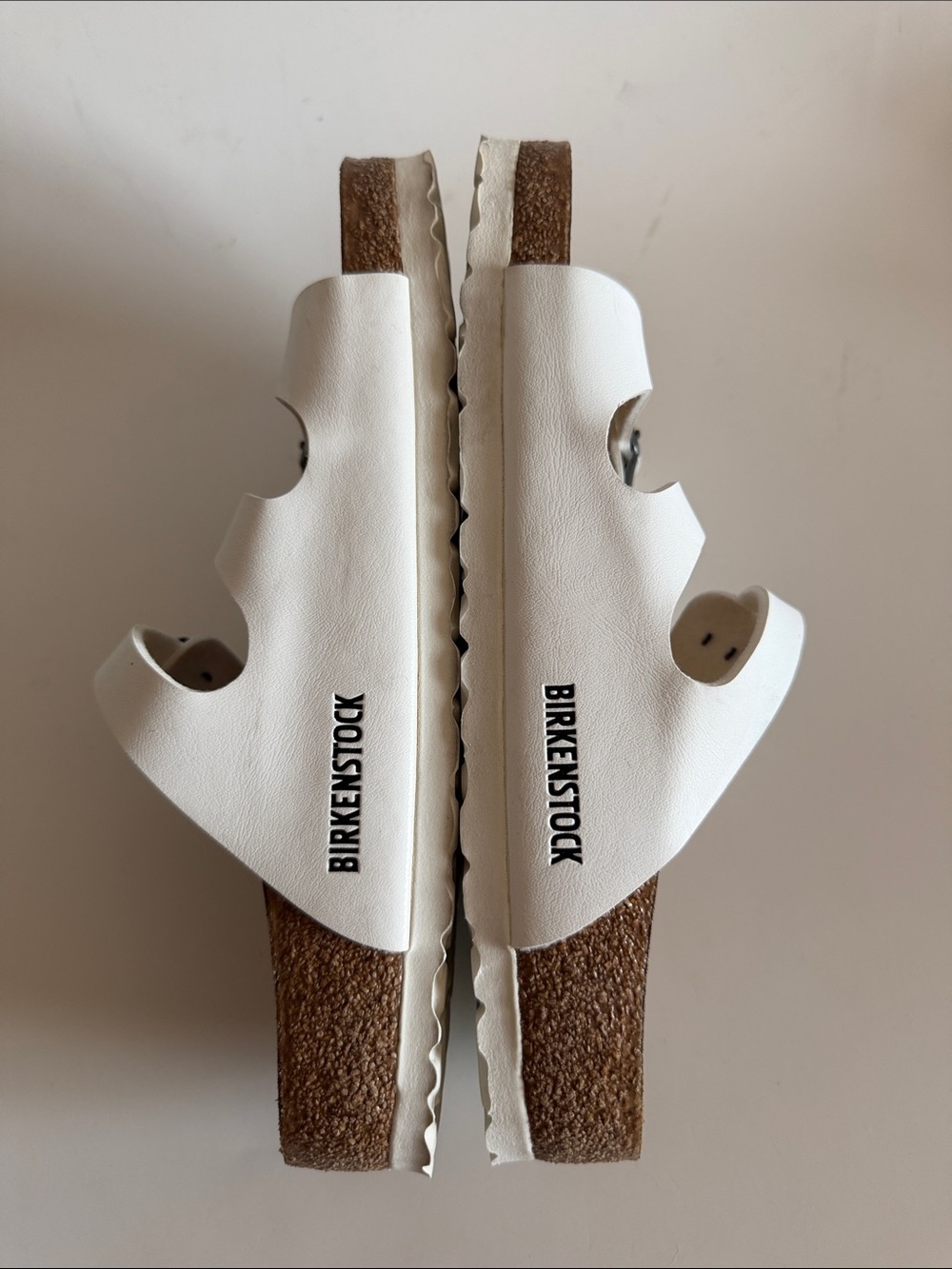 Birkenstock Florida Birko-Flor White Three Straps Slide Sandals size 7 L - Picture 6 of 8